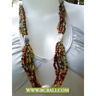 Layer Necklace Beads with Chain Fashion